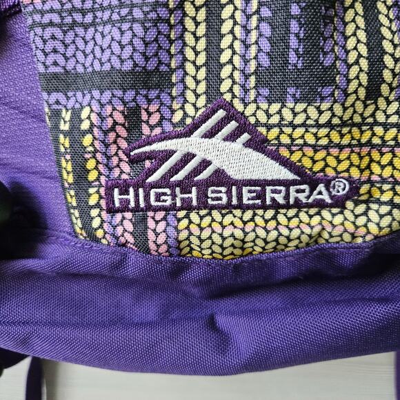 High Sierra Loop Daypack Water Resistant Backpack Purple Large Travel School Gym - Picture 5 of 16